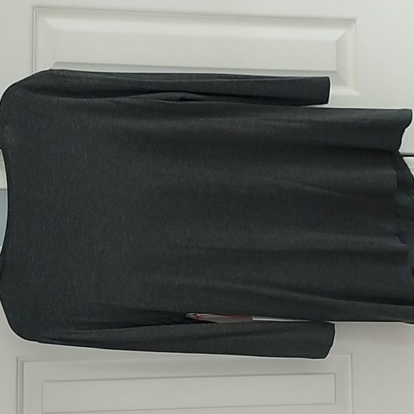 ELLE Grey Side Knot Knit Top L - Picture 9 of 10